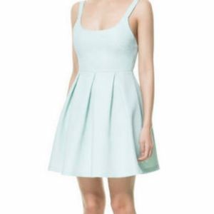 ZARA BNWT BLUE ANIMAL PRINT JACQUARD DRESS